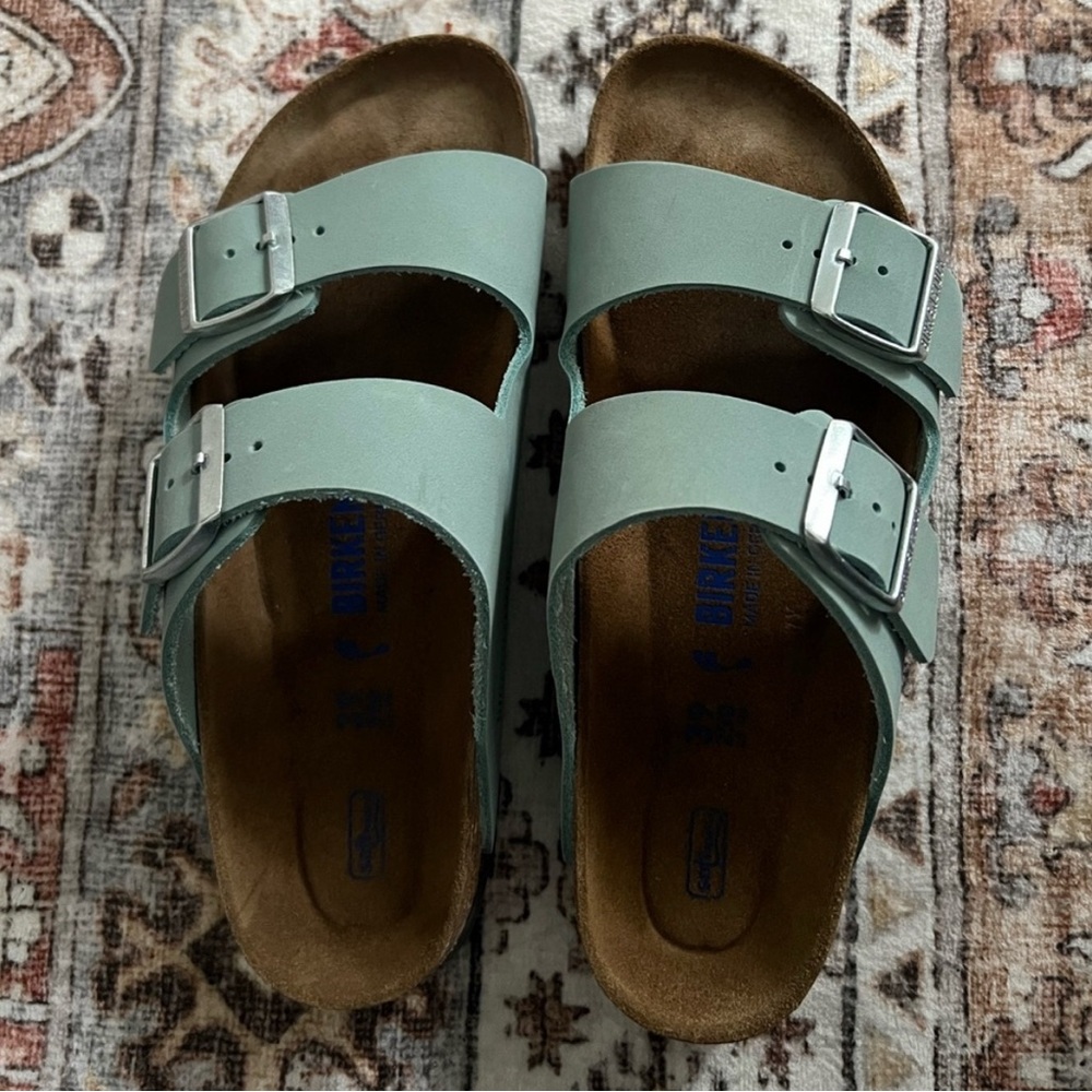 Teal Birkenstock Arizona Sandals